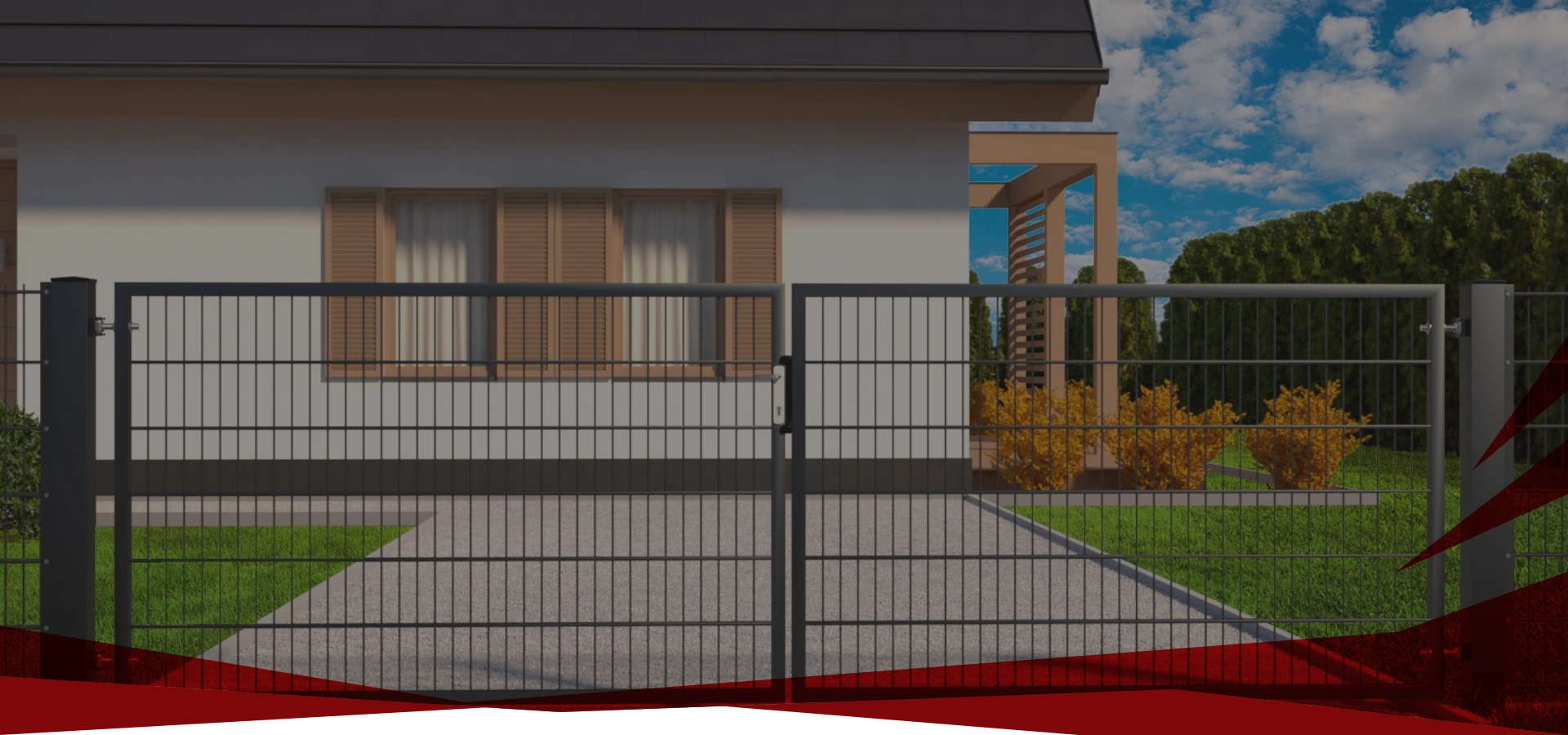 das Tor vor dem Haus